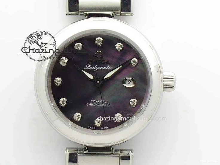 0106 De Ville Lady 34mm SS V6F 1:1 Best Edition Black MOP Dial On SS Bracelet SEIKO NH05A UrbanStyle 8152